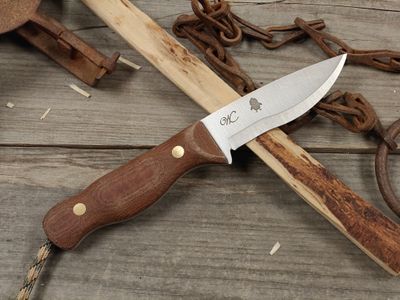 William Collins Baby Bird 4" Bush Knife / Natural Micarta / Satin AEB-L