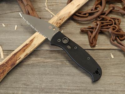 Spyderco Autonomy 2 3.5" Automatic Folder / Black G-10 / Black Full Serrated LC200N