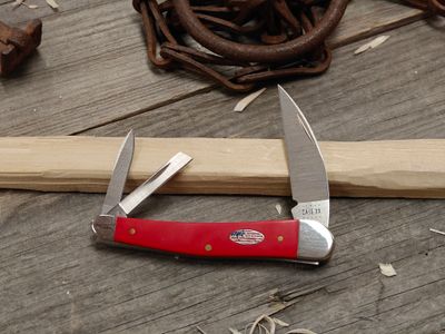Case American Workman 4" Slipjoint Folder / Red Synthetic / Satin Tru-Sharp Stainless