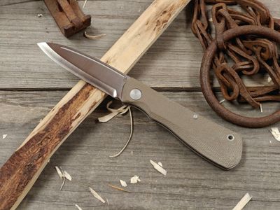 Gerber Mansfield 3.15" Slip Joint Folder / OD Micarta / Scandi D2 (Boxed)