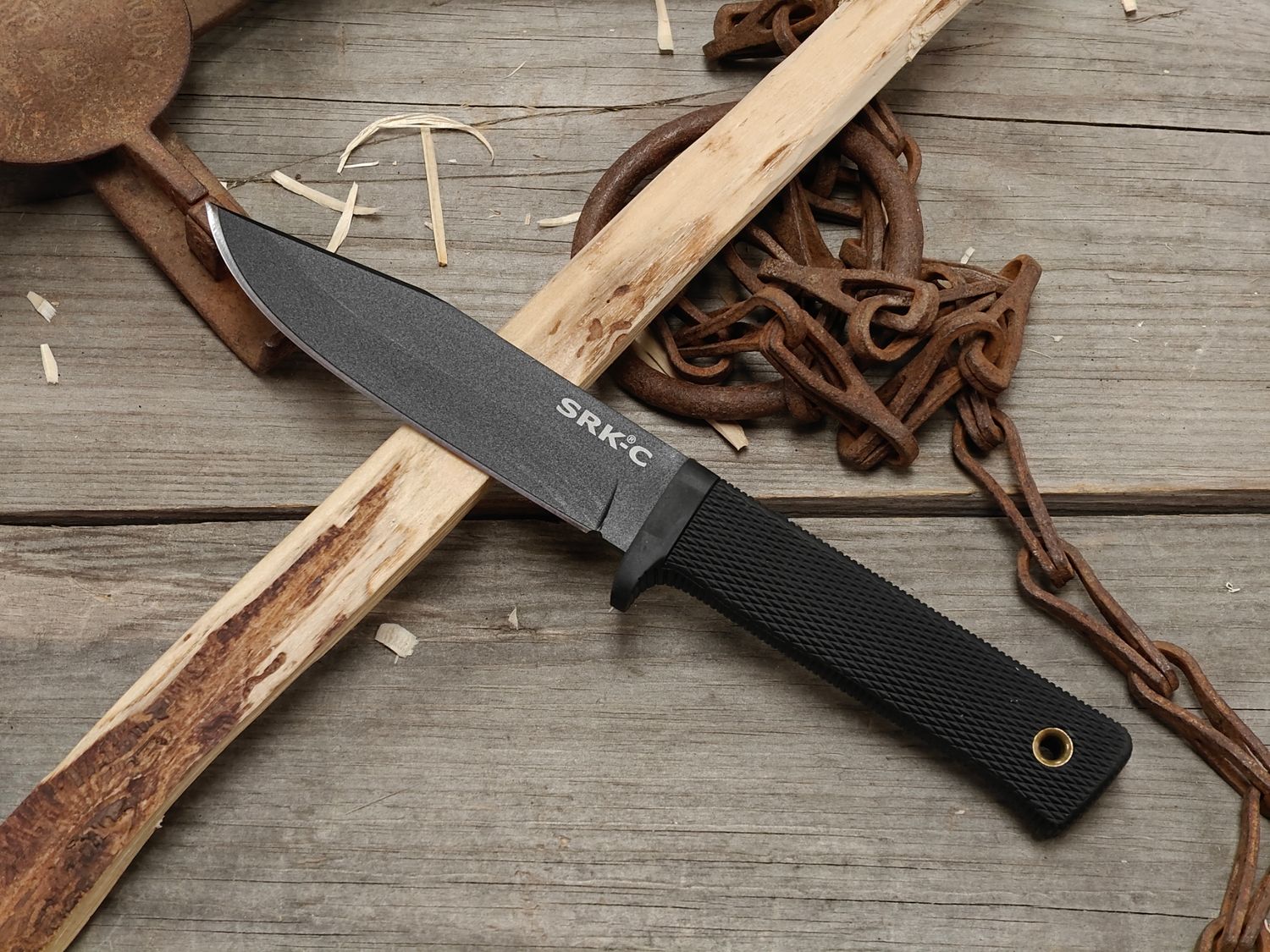 Cold Steel SRK Compact 5" Fixed Blade / Black Kray-Ex / Black SK-5