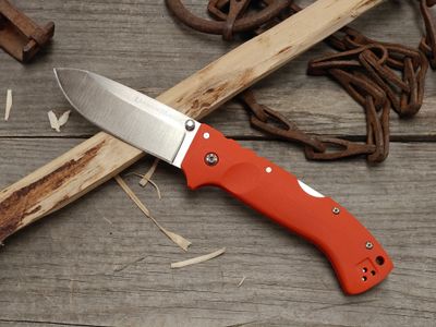 Cold Steel Ultimate Hunter 3.5" Tri-Ad Lockback / Orange G10 / Satin CPM-S35VN