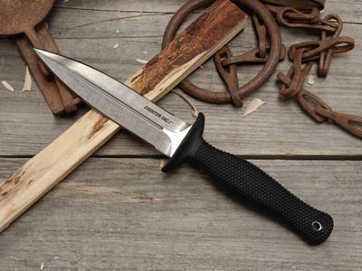 Cold Steel Counter TAC I 5" Fixed Blade / Black Kray-Ex / Stonewash AUS-8