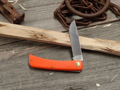 Case SOD Buster Jr 3.63" Slip Joint / Orange Synthetic / Satin Stainless Steel