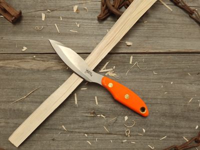 Knives of Alaska Yukon #2 3.75" Fixed Blade / Orange SureGrip™ / Bead Blast D2 