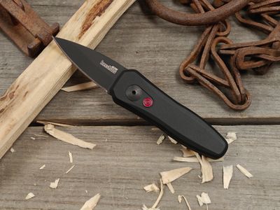 Kershaw Launch 4 1.9" Button Lock Auto / Black Aluminum / Black Cerakote CPM-154