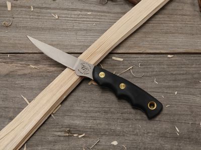 Knives of Alaska Jaeger 3.5" Fixed Blade / Black SureGrip™  / Bead Blast D2