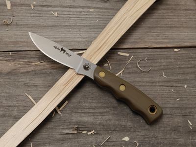 Knives of Alaska Alpha Wolf 3.75" Fixed Blade / OD Green G10 / Bead Blast CPM-S30V 