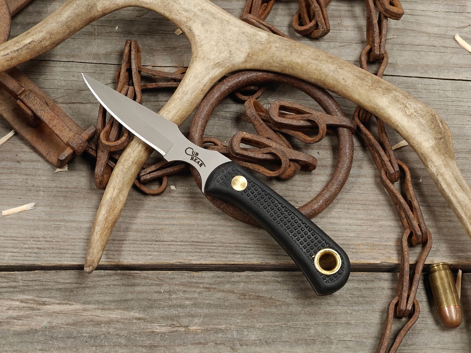 Knives of Alaska Cub Bear 2.75" Fixed Blade / Black SureGrip™ / Bead Blast D2