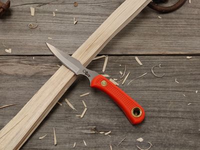 Knives of Alaska Cub Bear 3.375" Fixed Blade / Orange Suregrip™ / Bead Blasted D2