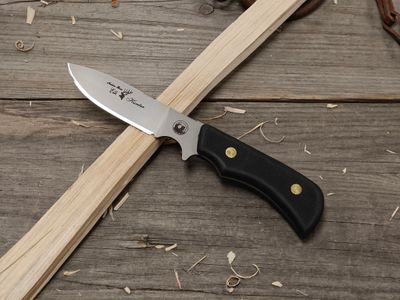 Knives of Alaska Trekker Elk Hunter 3.25" Fixed Blade / Black SureGrip™  / Bead Blast D2 