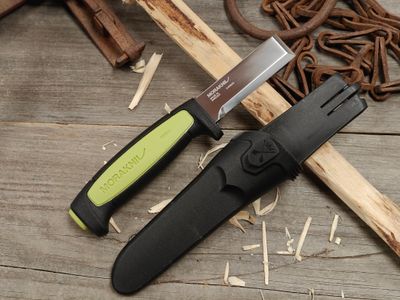Morakniv 2.875" Chisel / Black and Green Polymer / High Carbon
