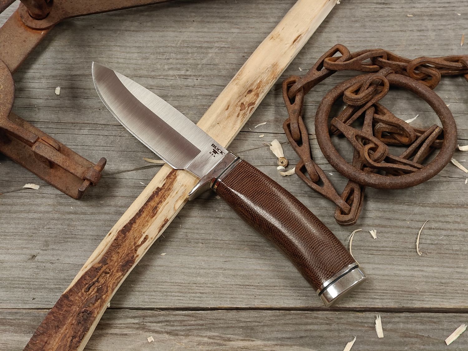 Buck 192 Vanguard 4.1" Limited Edition Fixed Blade / Green Micarta / Satin S35VN