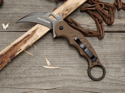 Fox Knives Karambit 3.1" Linerlock Folder / Flat Dark Earth G10 / Black N690