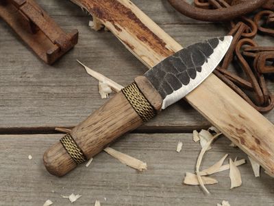 Condor Otzi 2.4" Fixed Blade / Hickory / Forge Finish Scandi 1075