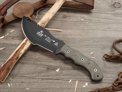 TOPS Knives Tom Brown Tracker 6.375" Fixed / Grey Micarta / Black 1095