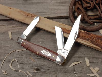 Case Large Stockman Clip Point, Spey, &amp; Pen Folding Blades / Natural Canvas Micarta  / Polished Stainless Steel 