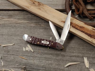 Case Peanut 2.75" Slip joint Knife / Jigged Brown Delrin / Stainless Steel