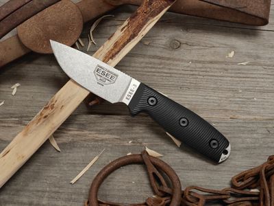 ESEE Model 3 3.5" Fixed Blade / Black G10 / Stonewash CPM-S35VN