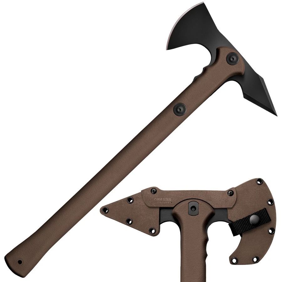 Cold Steel Trench Hawk / 19" Flat Dark Earth Polypropylene handle / Blacked 1055