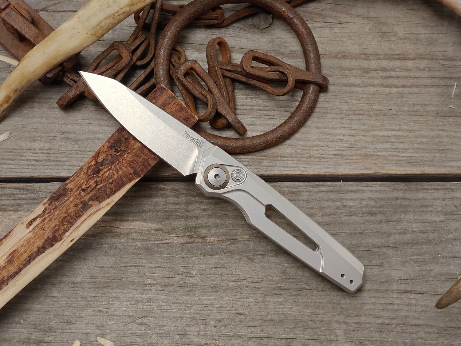 Kershaw Launch 11 2.75" Auto Folder / Gray Aluminum / Stonewashed CPM-154