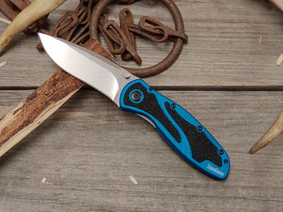 Kershaw Blur 3.25" Assisted Folding Blade / Blue Aluminum / Stonewash CPM-Magnacut