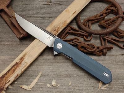 Bestech Dundee 3.5" Linerlock / Slate Blue G10 / Two Tone D2