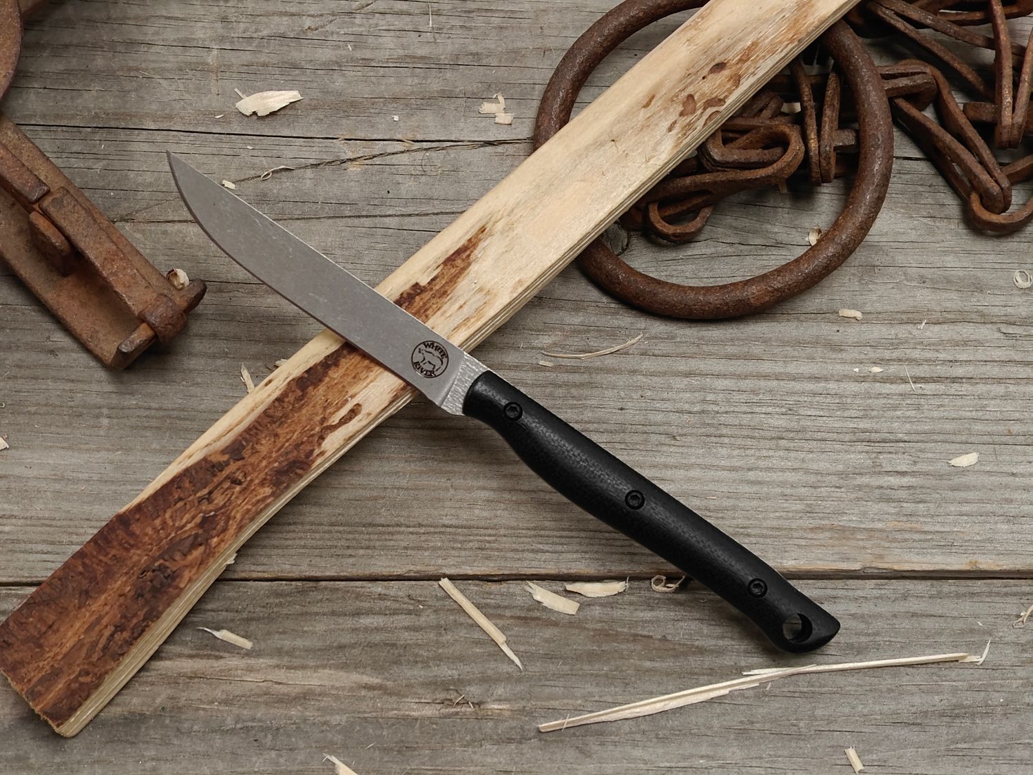 White River Knives Exodus 3" Fixed Blade / Black Micarta / Stonewashed S35VN