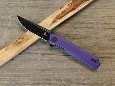 Bestech Knives Mini-Dundee 3" Linerlock / Dark Purple G10 / Black PVD Coated D2