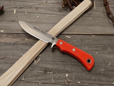 Knives Of Alaska Magnum Alaska Fixed Blade / Orange SureGrip™ / Bead Blast D2