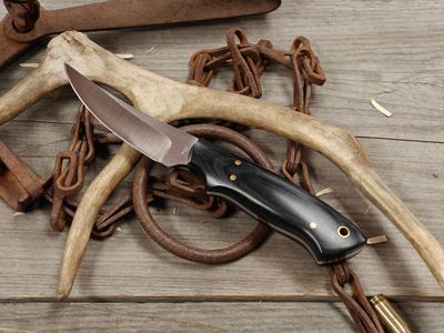 Ron Post Knives Model 110 3.5" Fixed Blade / Assorted Dymondwood / Satin CPM-154