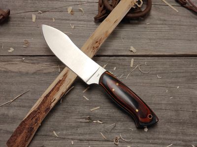 Ron Post Knives Nessmuk Large 4.75" Fixed Blade / Assorted Dymondwood / Satin CPM-154