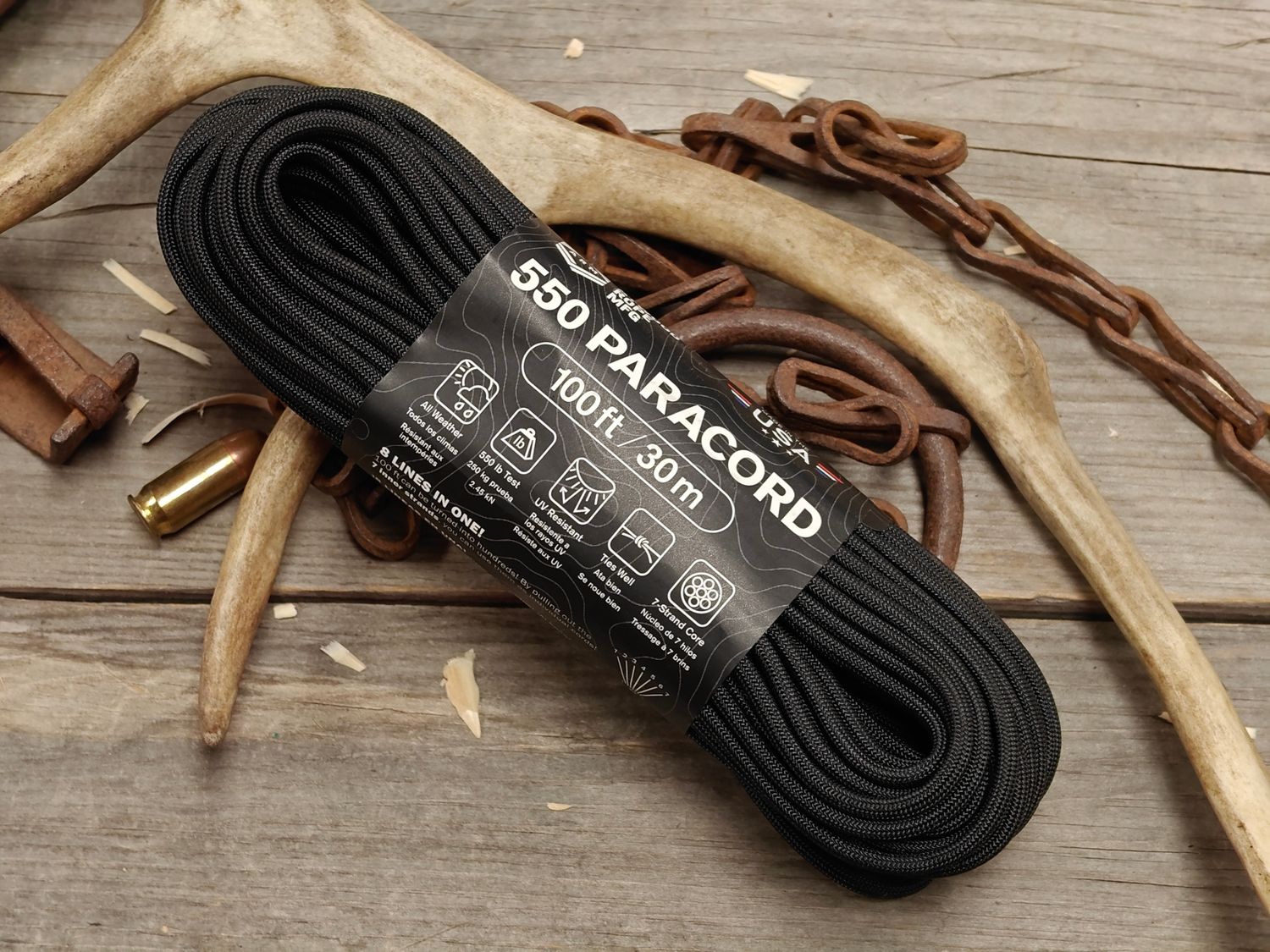 Atwood 550 Paracord / 100 feet / Black