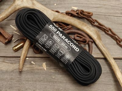 Atwood 550 Paracord / 100 feet / Black