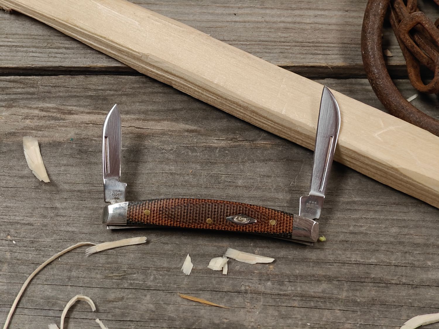 Case Small Congress Folding Blades / Black &amp; Green Micarta / Polished TRU-Sharp Stailess Steel