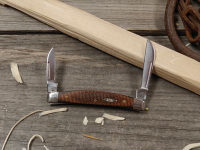 Case Small Congress Folding Blades / Black &amp; Green Micarta / Polished TRU-Sharp Stailess Steel