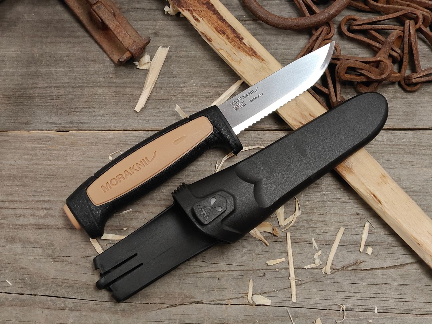 Mora Pro Rope 3.25" Fixed Blade / Tan / Satin Stainless Steel
