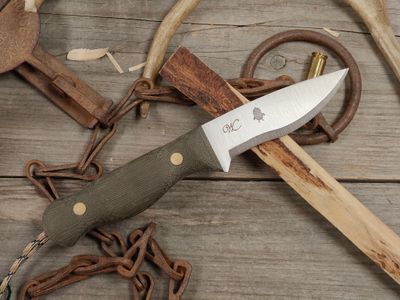 William Collins Baby Bird 4" Bush Knife / Green Micarta / Satin AEB-L