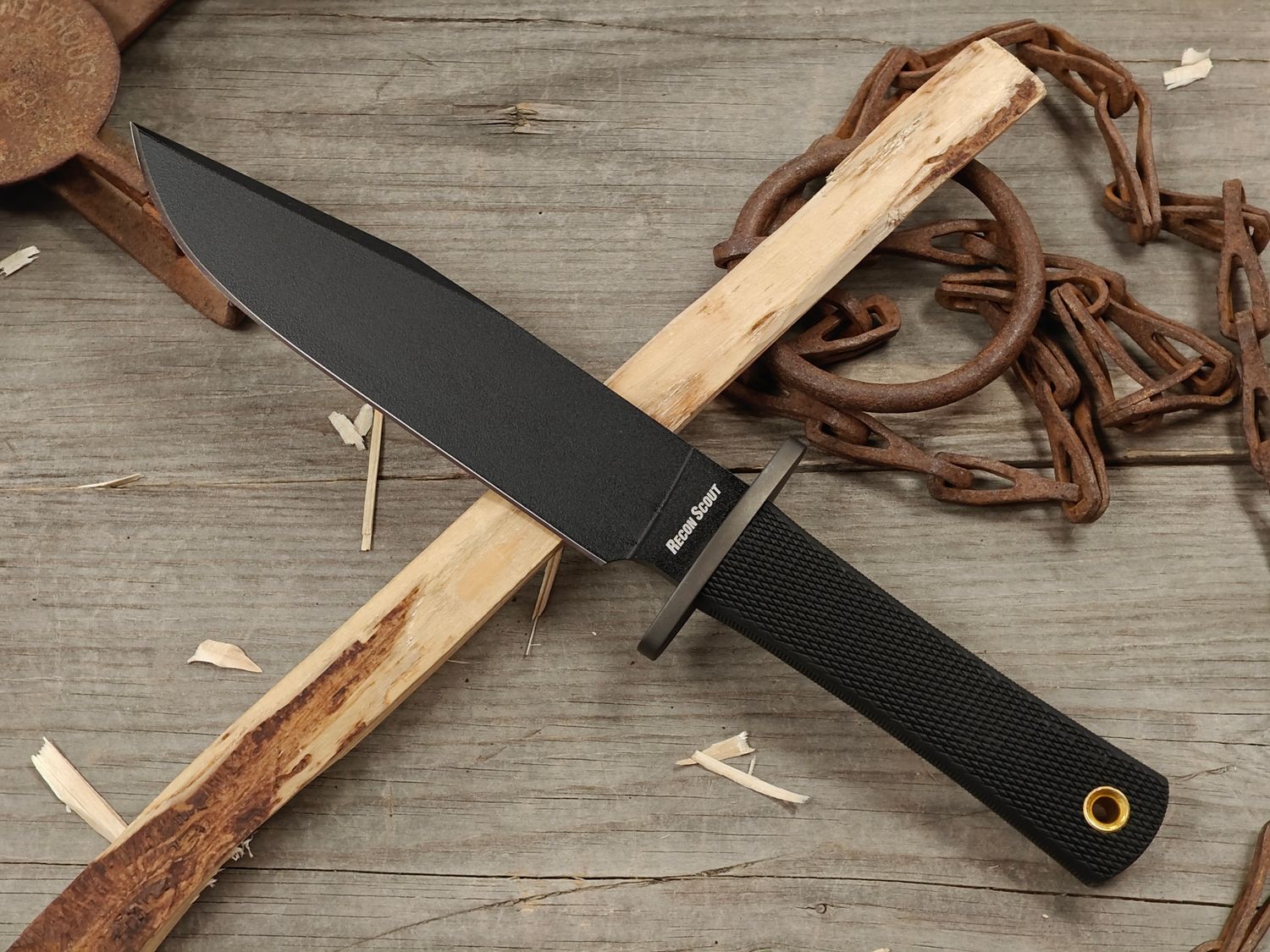 Cold Steel Recon Scout 7.5" Fixed Blade / Black Kray-Ex / Black 52100