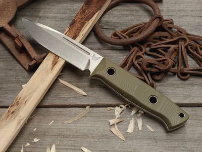 Benchmade Bushcrafter 4.4" Fixed Blade / OD Green G10 / Stonewash CPM-S30V