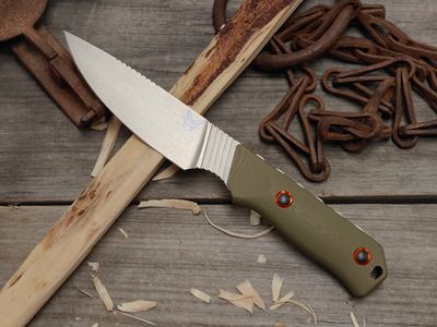 Benchmade Raghorn 4" Fixed Blade Hunter / OD Green G10 / Stonewash CPM-S30V