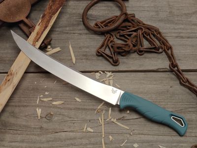 Benchmade Fishcrafter 9" Fillet Knife / Blue Santoprene / Stonewash CPM-MagnaCut