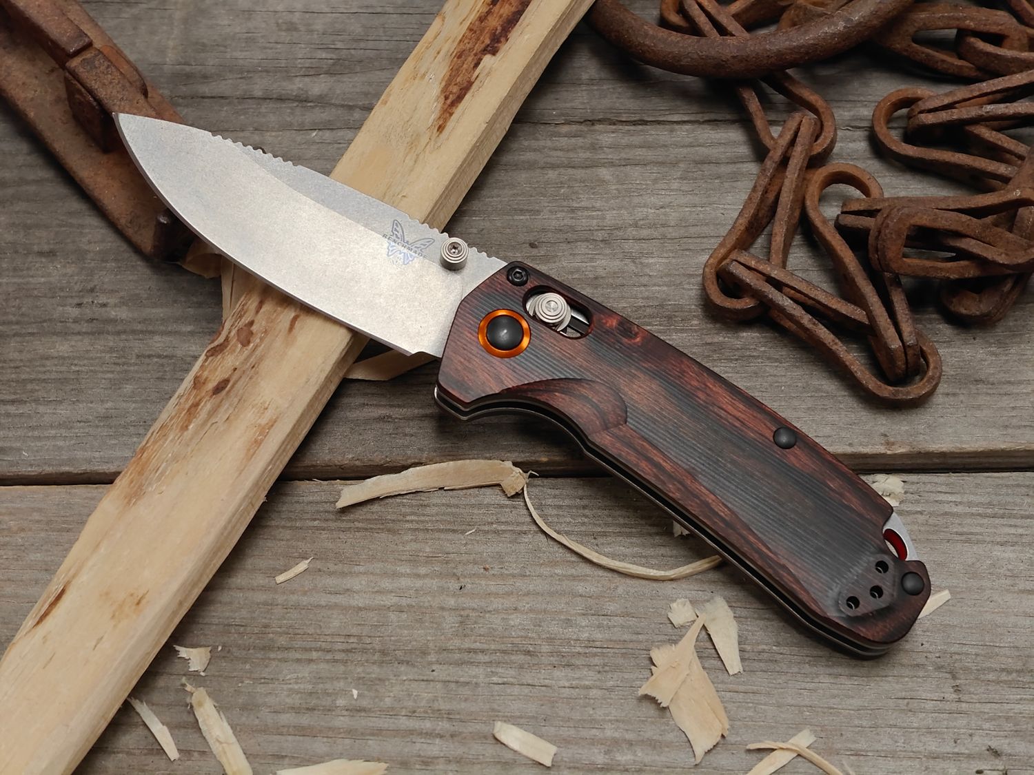 Benchmade North Fork 3" AXIS Lock Knife / DymondWood / Stonewash CPM-S30V