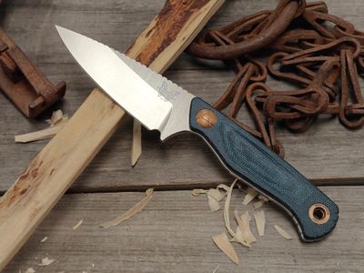 Benchmade Dacian 3.5" Fixed Blade / Blue Denim Micarta / Stonewash CPM-MagnaCut