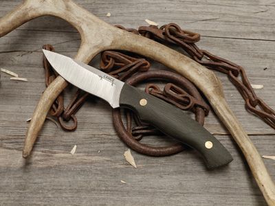 GNK &amp; Lance Knives Yentna 3.25" Fixed Blade / OD Green Micarta / Satin AEB-L