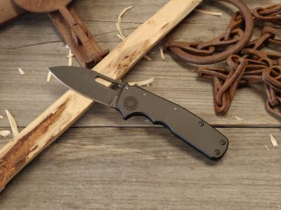 Demko Shark Cub Stealth 2.75" Drop Point Shark-Lock / Black Aluminum / Black 20CV