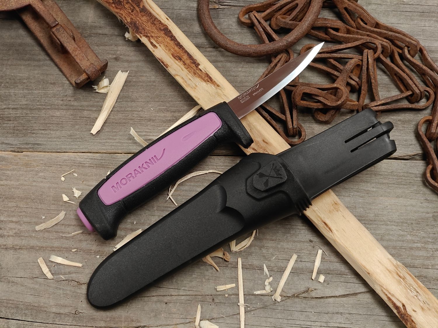 Morakniv Precision 2.75" Fixed Blade / Purple &amp; Black Rubber / Satin Stainless Steel