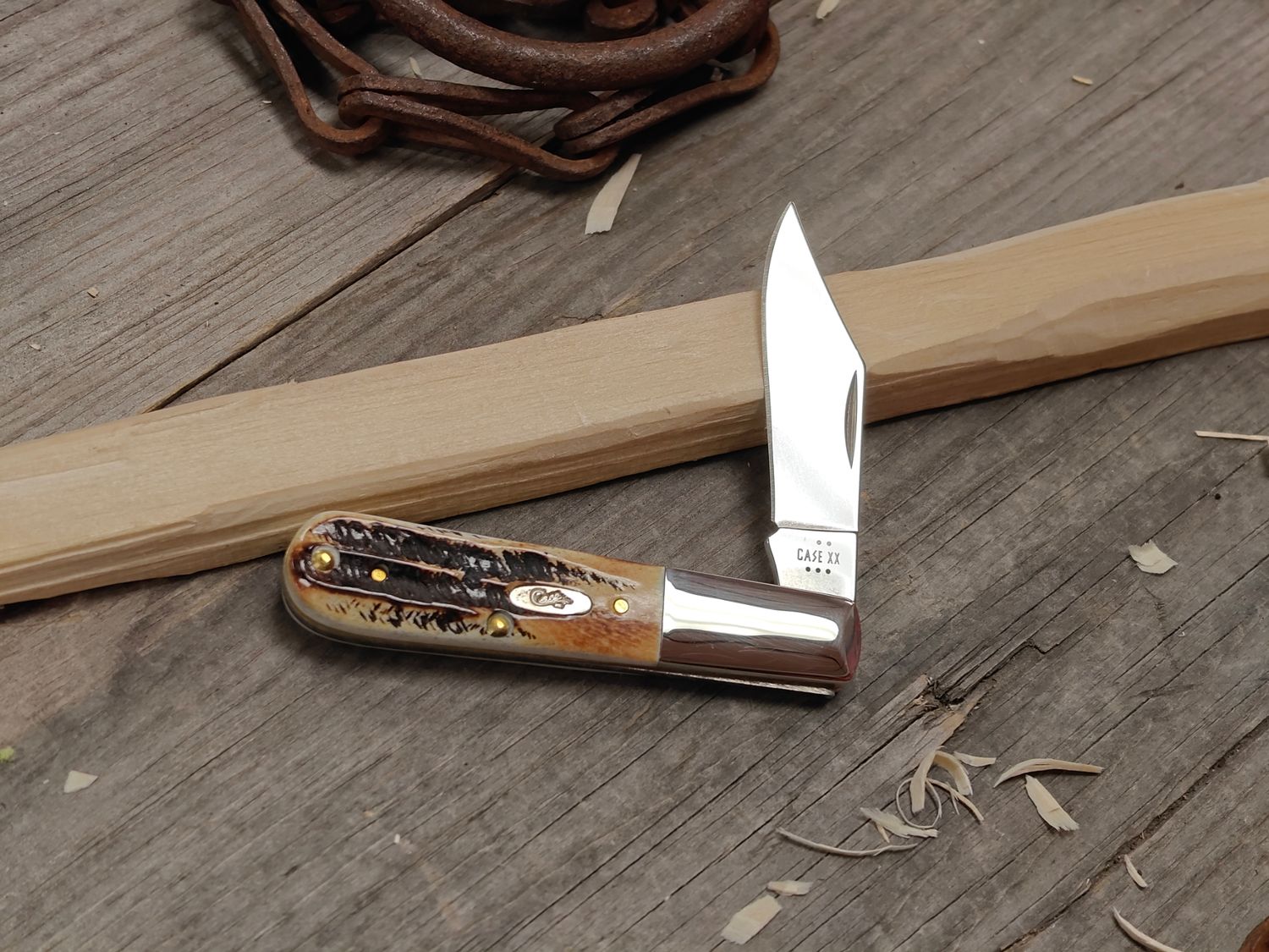 Case Knives Barlow 3.4" Slip Joint / Bonestag / Polished Stainless