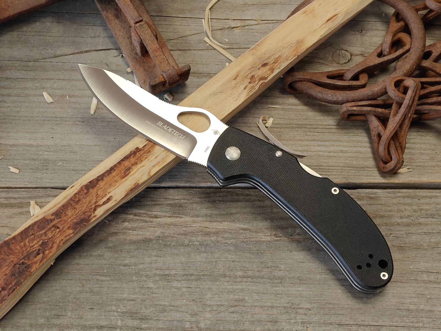 Blade-Tech Wegner Pro Hunter Lite 3.25" Lockback Folding Blade / Black FRN / Satin 440C