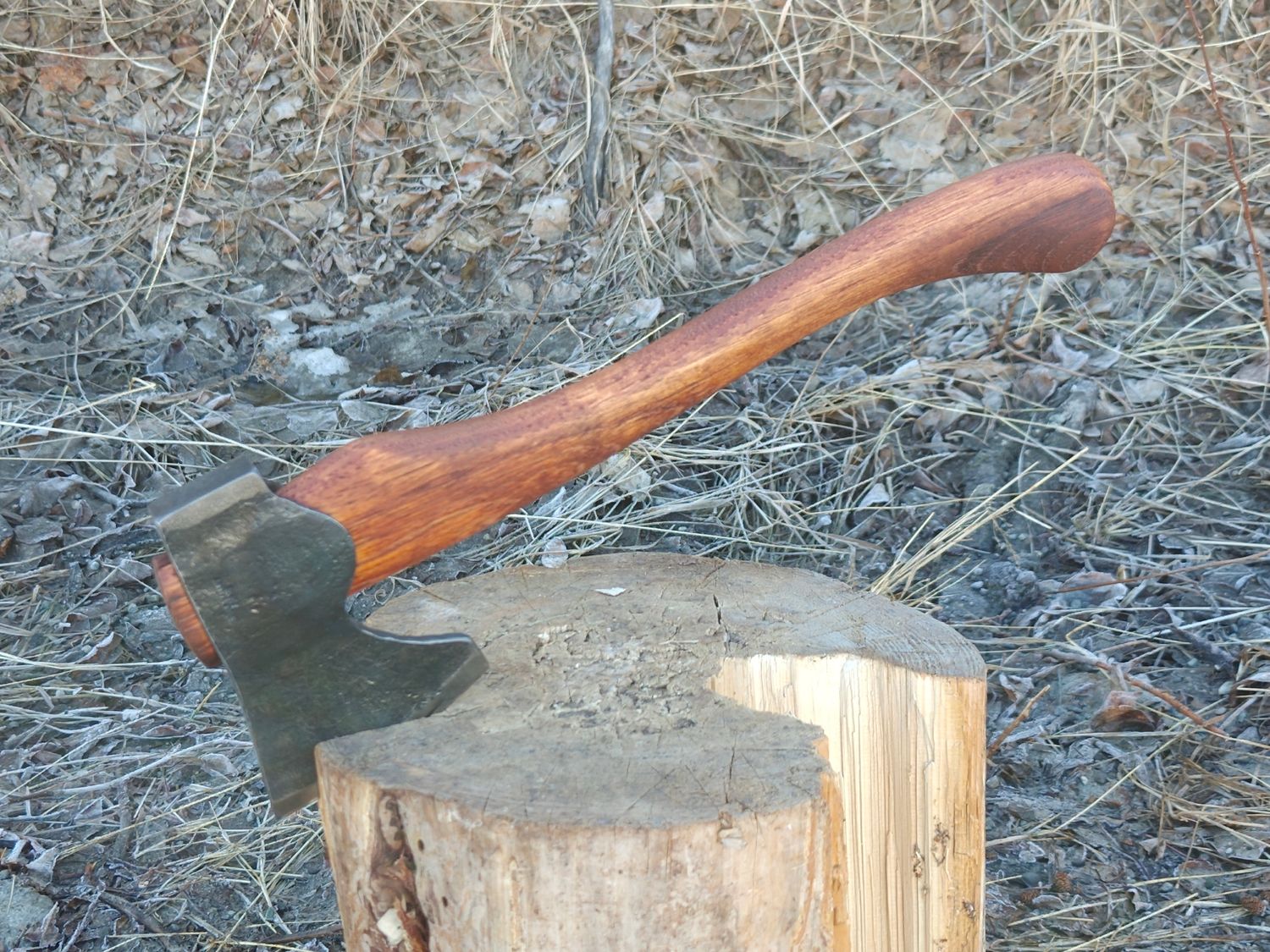 Wolf Valley Forge Mini Pro Carver Axe / 18" Hickory Handle / 1.12lbs Forged 4142 Chromoly Steel